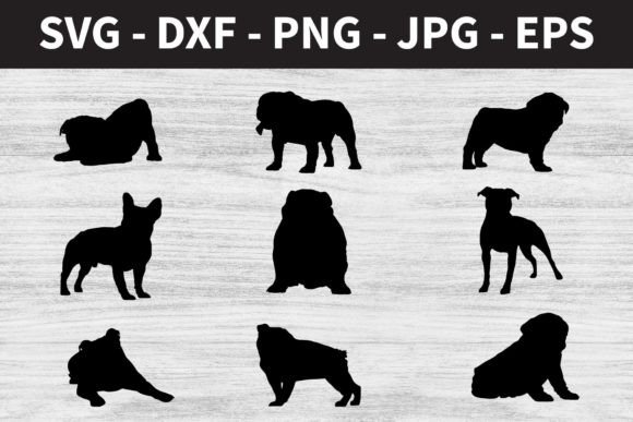 Bull Dog Silhouettes