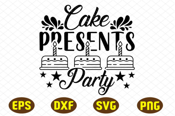 Cake Presents Party Svg Design