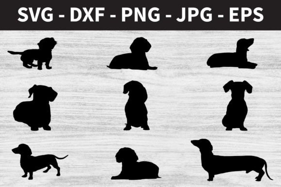 Dachshund Dog Silhouettes