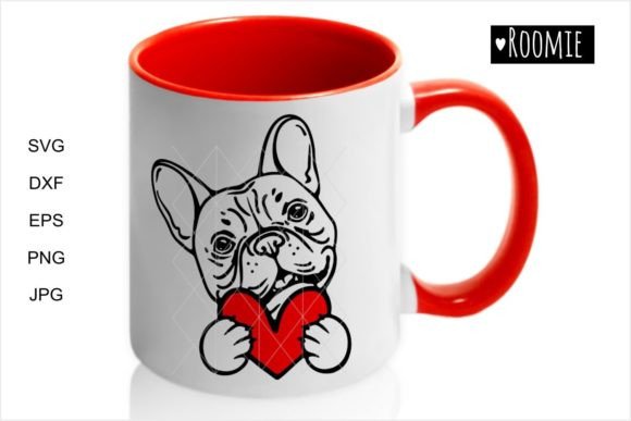 French Bulldog with Heart