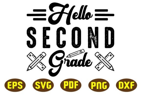 Hello Second Grade Svg Designs