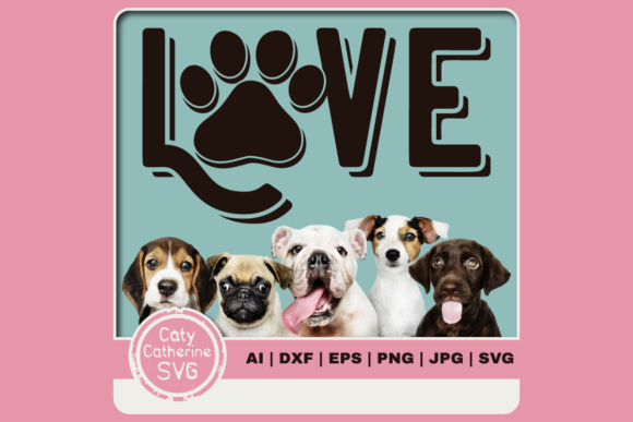 Love Dog Paw Print