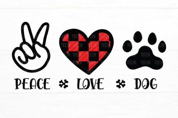 Peace Love Dogs Gift Design