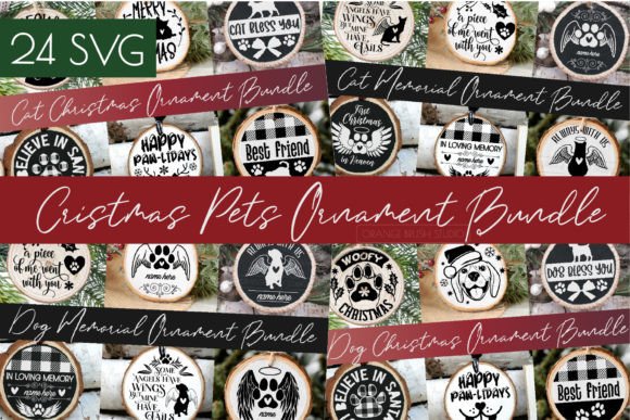 Pet Christmas Memorial Ornament Bundle