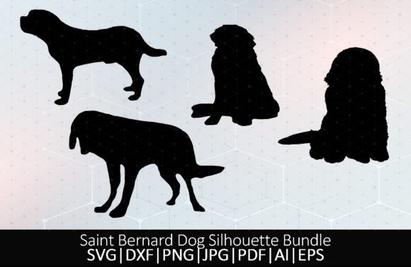 Saint Bernard Dog Silhouette