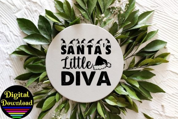 Santa’s Little Diva Svg T Shirt Design