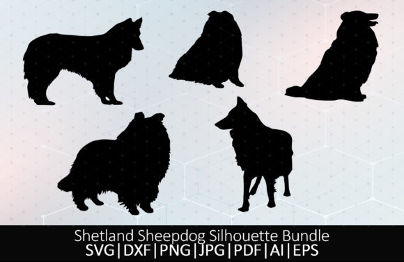 Shetland Sheepdog Dog Silhouette