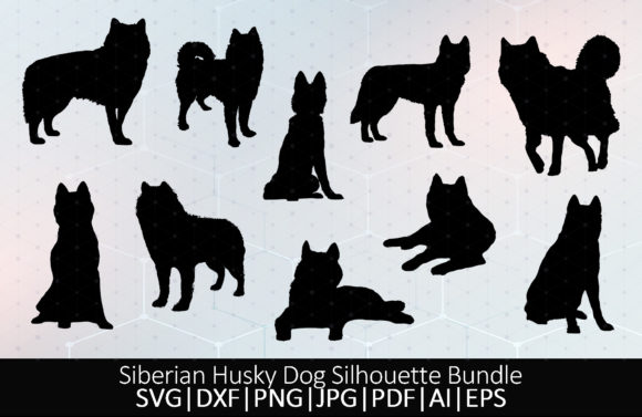 Siberian Husky Dog Silhouette