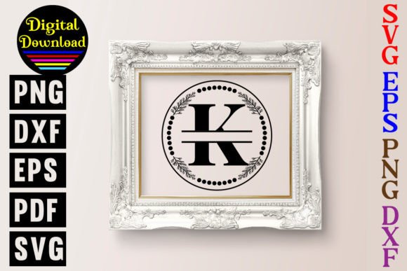 Split Letter K Monogram